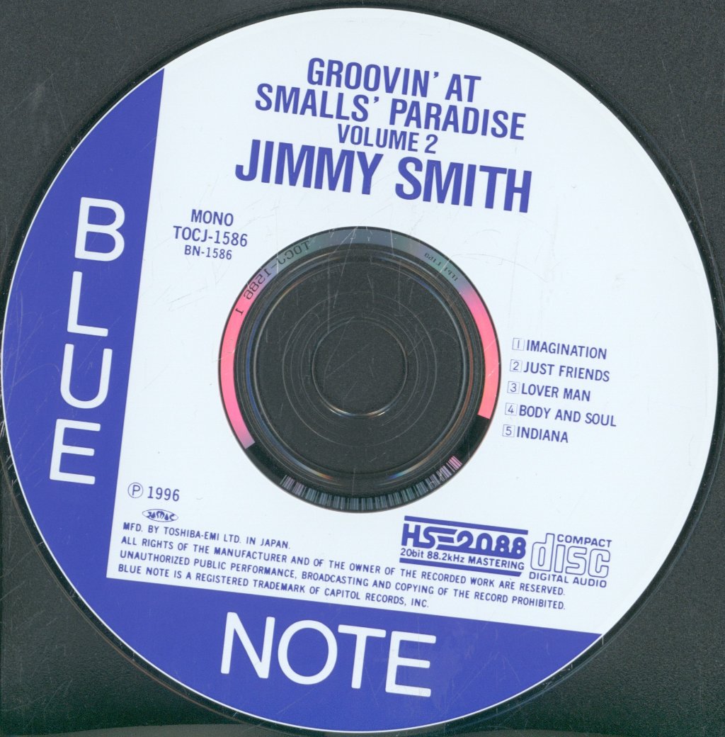 Jimmy Smith - Groovin' At Smalls' Paradise (Volume 2) - Cd