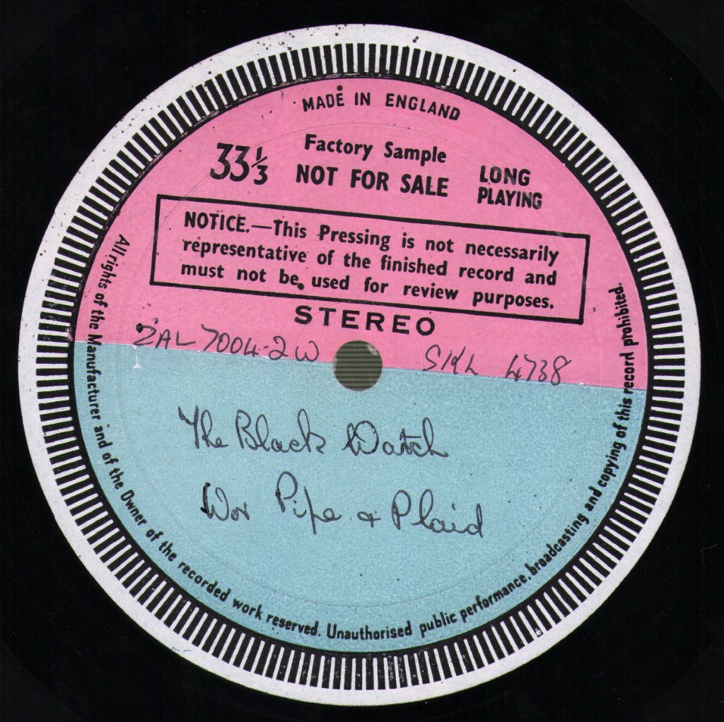 Regimental Band And Pipes And Drums Of The Black Watch - War Pipe And Plaid - Double Lp
