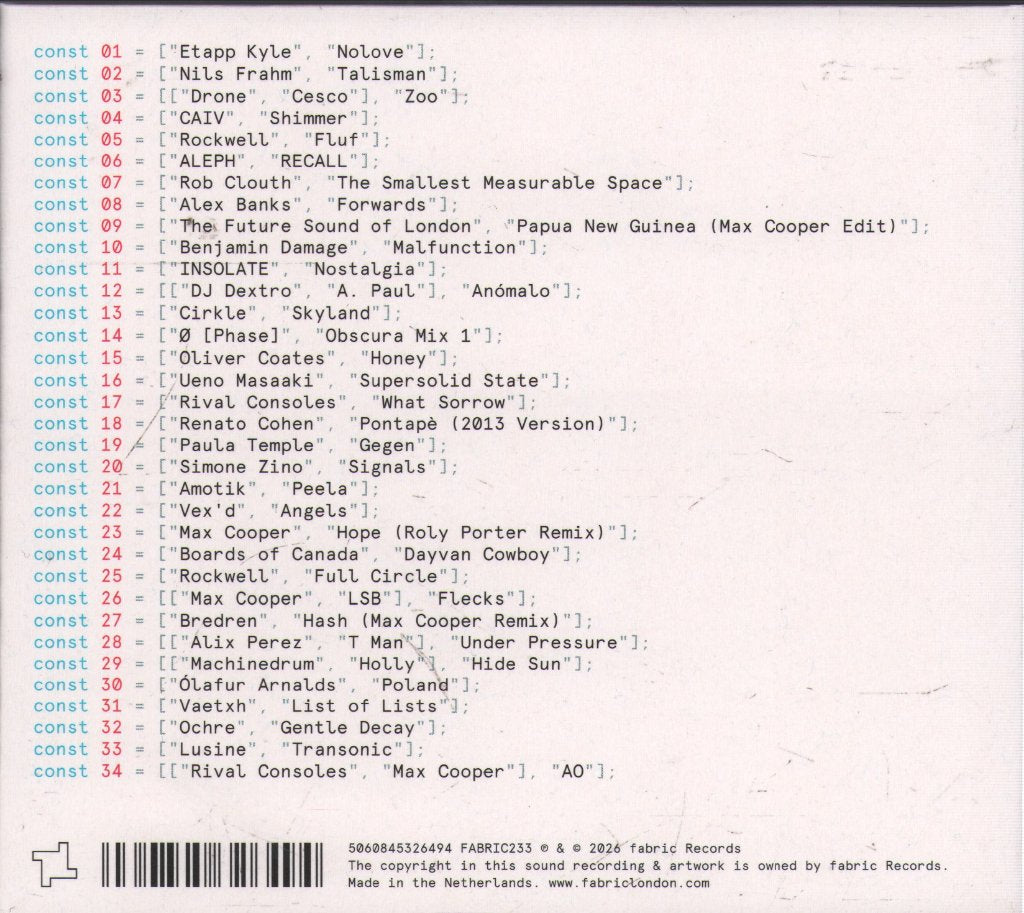 Max Cooper - Fabric Presents Max Cooper - Cd