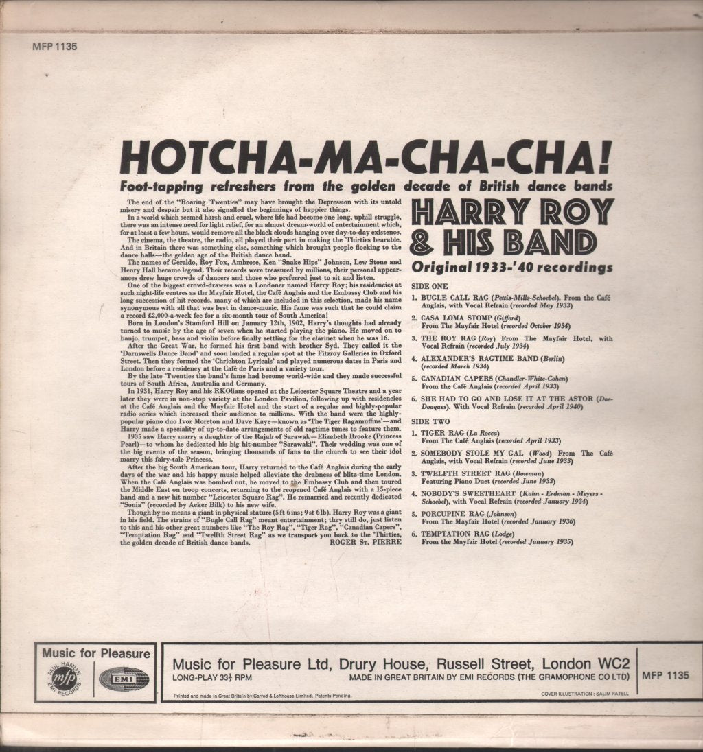 Harry Roy And His Orchestra - Hotcha-Ma-Cha-Cha! - Lp