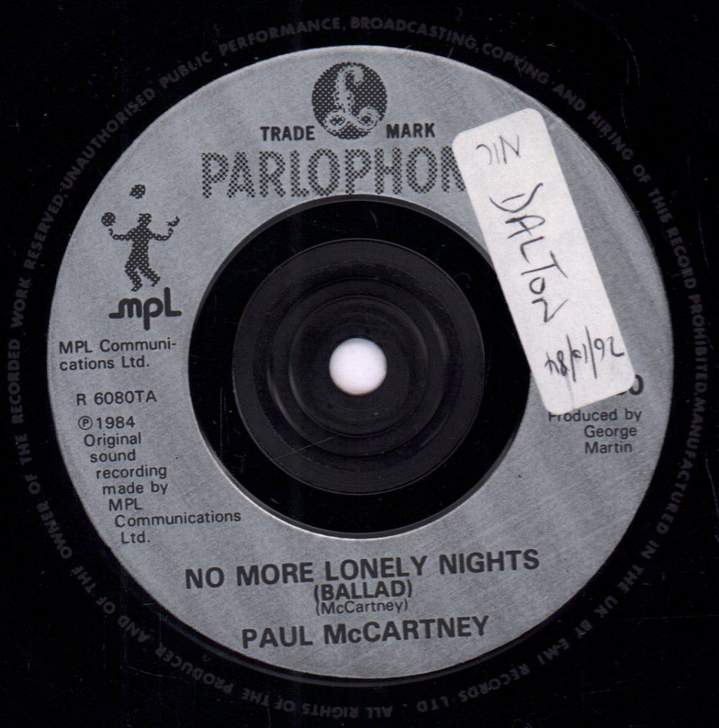 Paul McCartney - No More Lonely Nights - 7 Inch