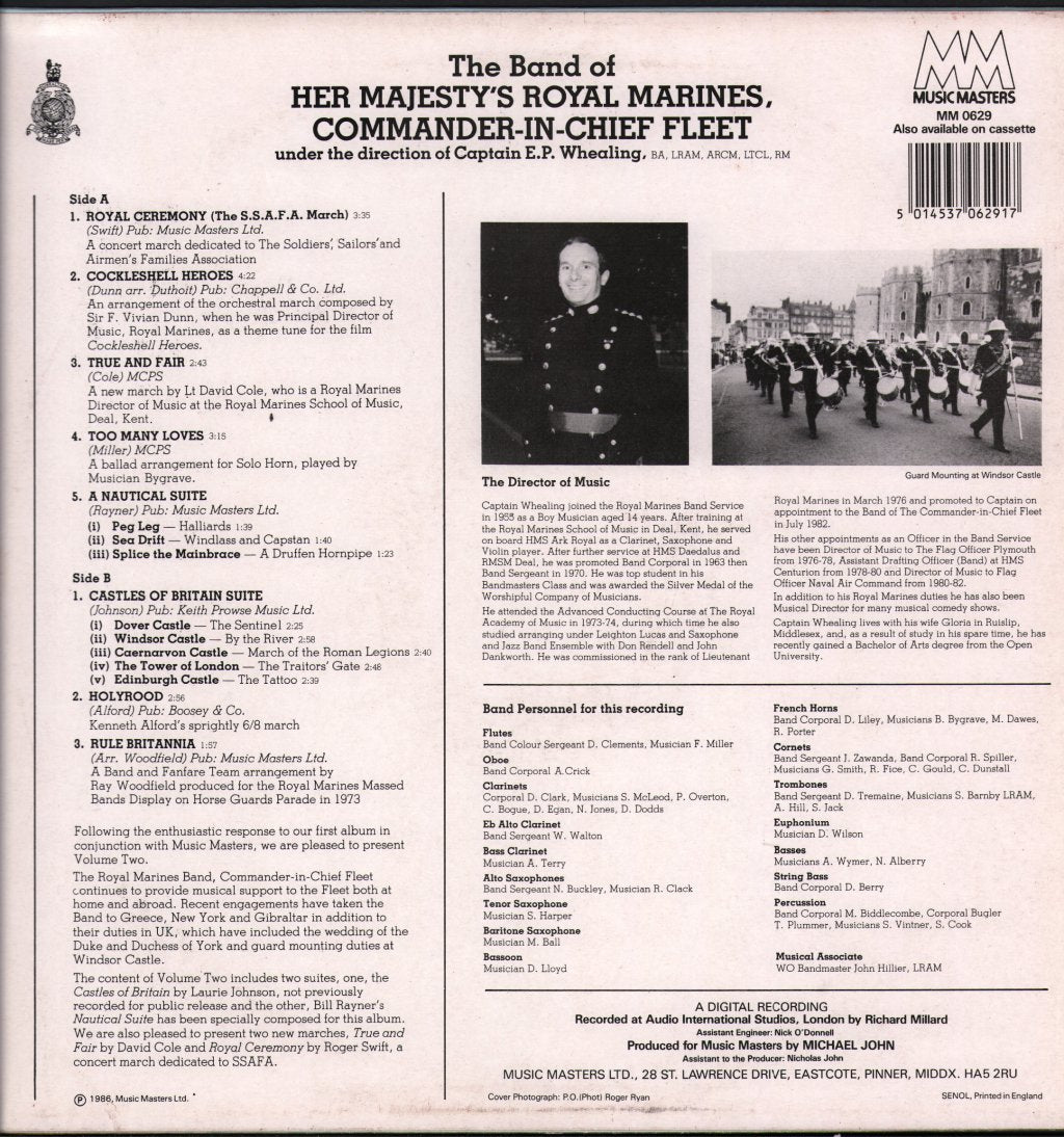Band Of H.M. Royal Marines Commander-in-Chief Fleet - Volume 2 Featuring The Castles Of Britain Suite - Lp