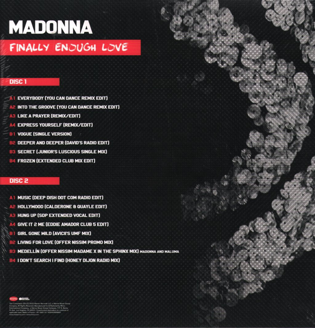 Madonna - Finally Enough Love - Double Lp