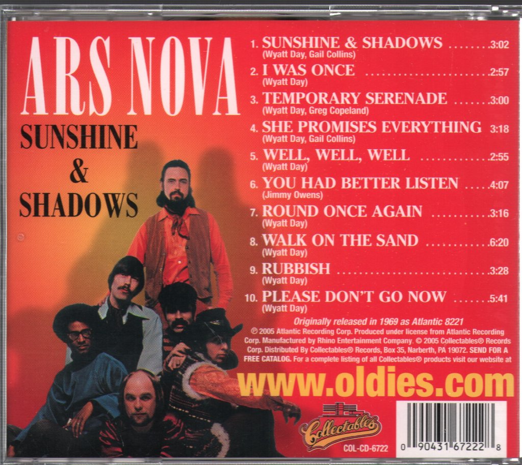 Ars Nova - Sunshine & Shadows - Cd