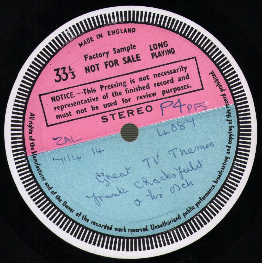 Frank Chacksfield And His Orchestra - All Time Top T.V. Themes - Lp