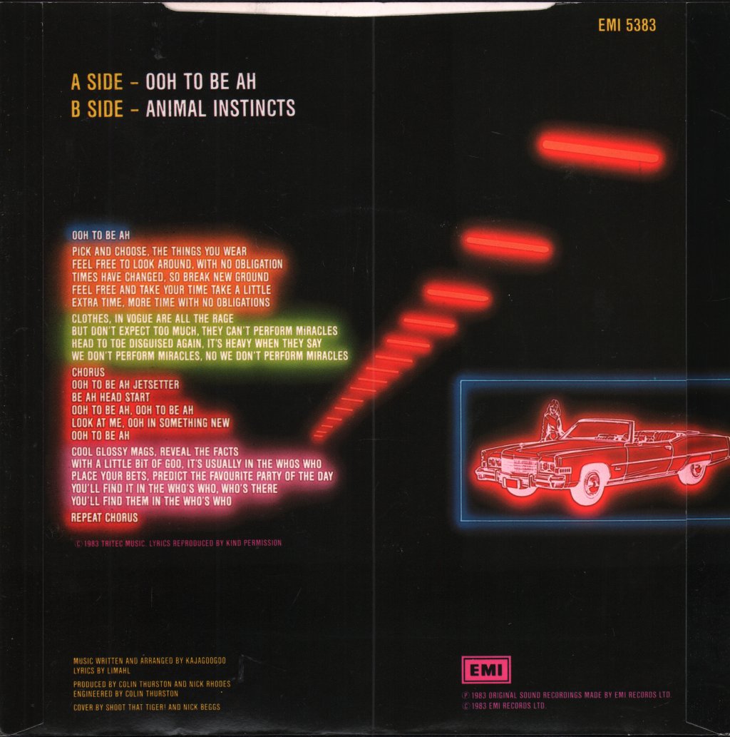 Kajagoogoo - Ooh To Be Ah - 7 Inch