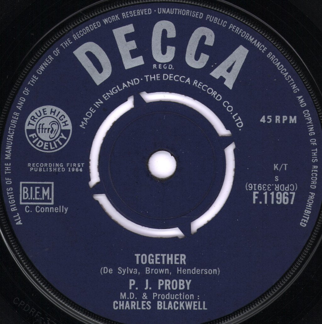 P.J. Proby - Sweet And Tender Romance - 7 Inch