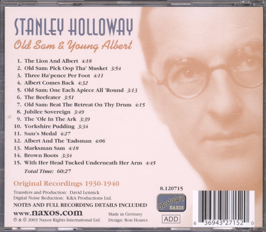 Stanley Holloway - Old Sam & Young Albert - Original Recordings 1930-1940 - Cd