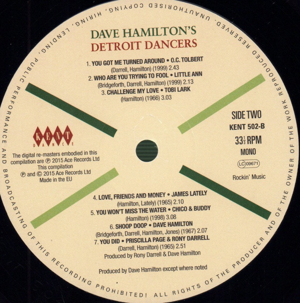Various Artists - Dave Hamilton's Detroit Dancers - Lp
