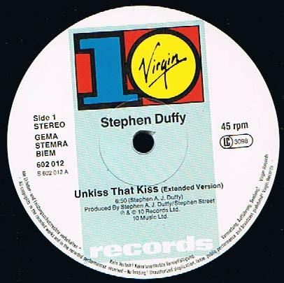 Stephen Duffy - Un Kiss That Kiss - 12 Inch