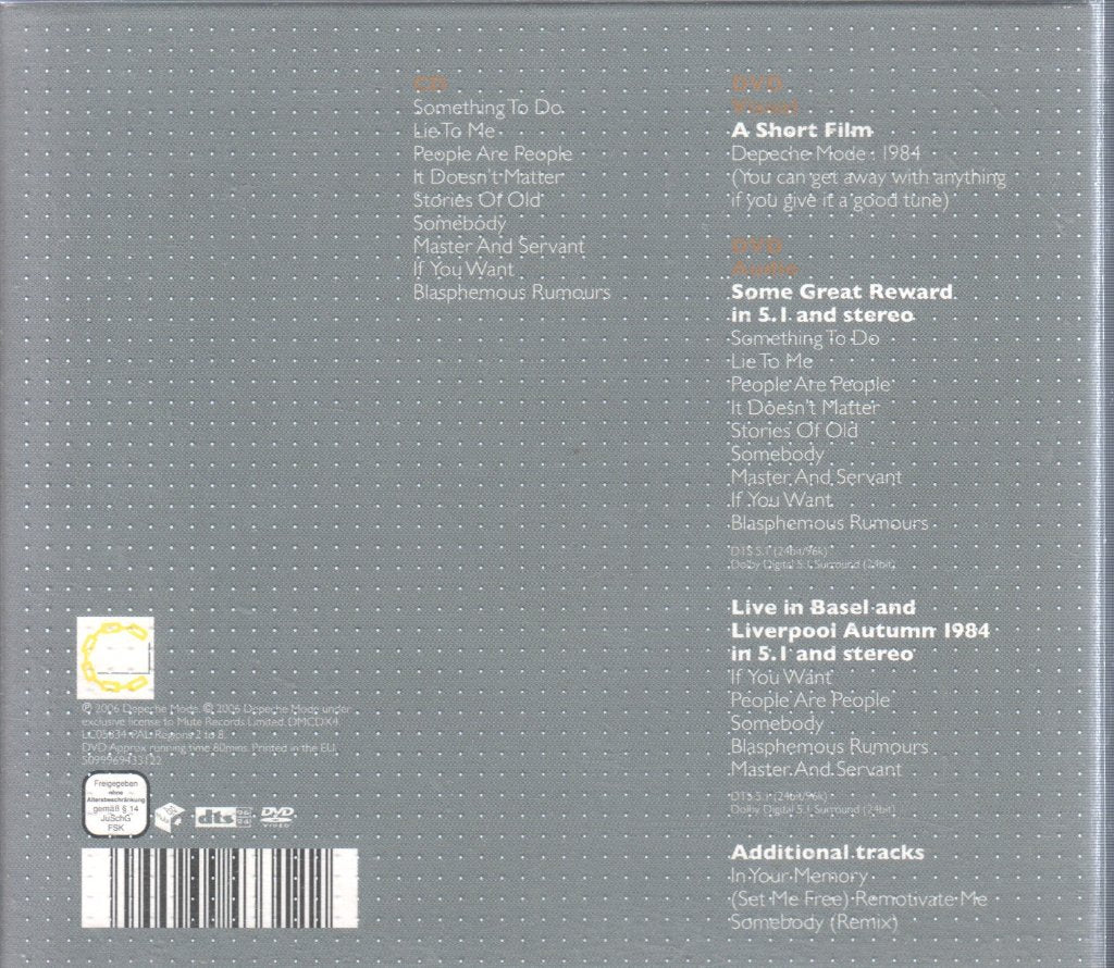 Depeche Mode - Some Great Reward - Cd/Dvd