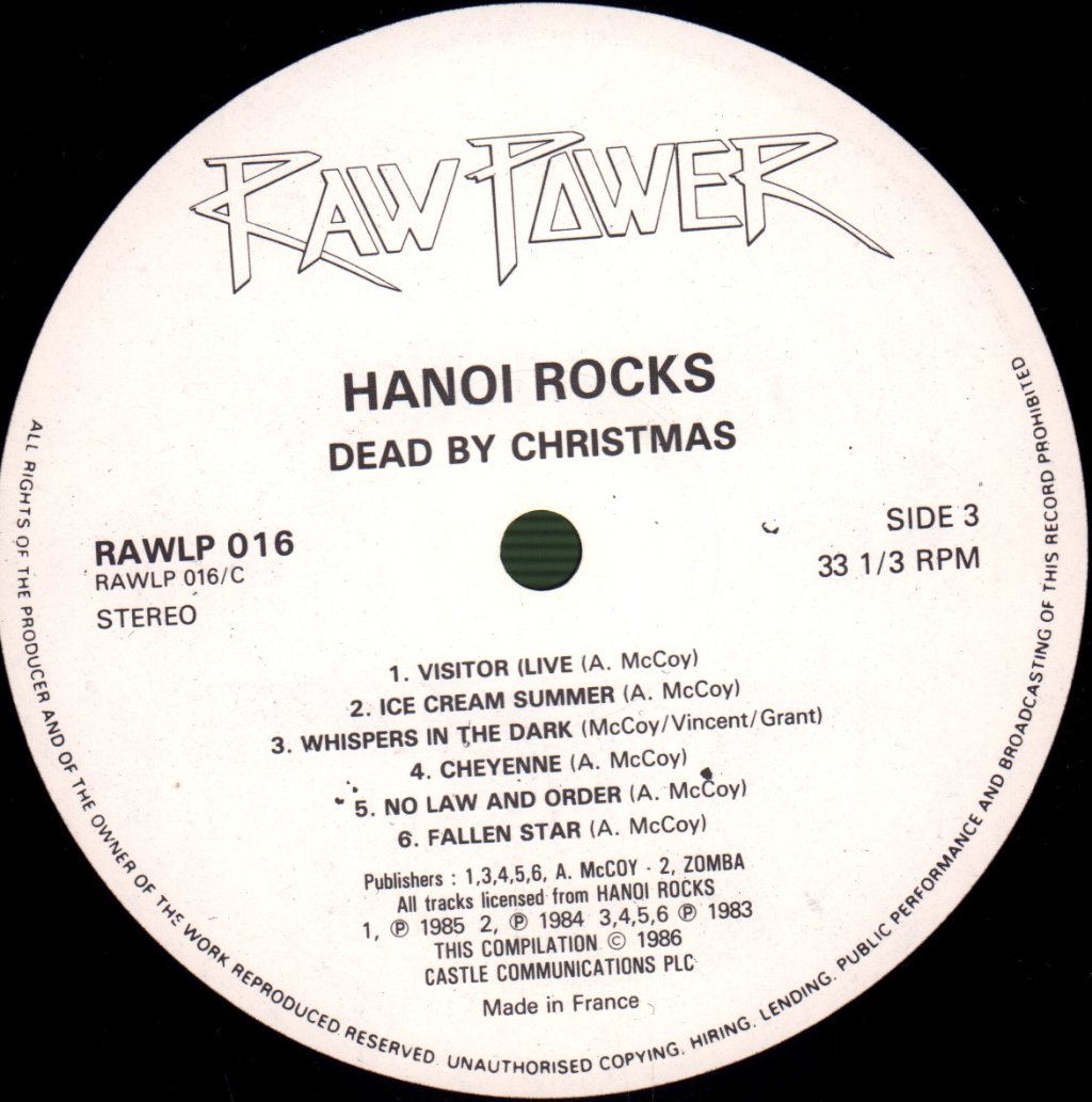 Hanoi Rocks - Dead By Christmas - Double Lp