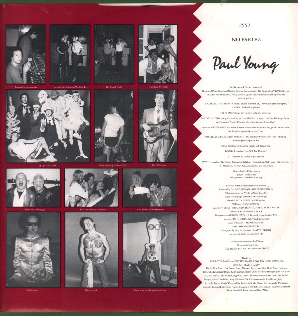 Paul Young - No Parlez - Lp