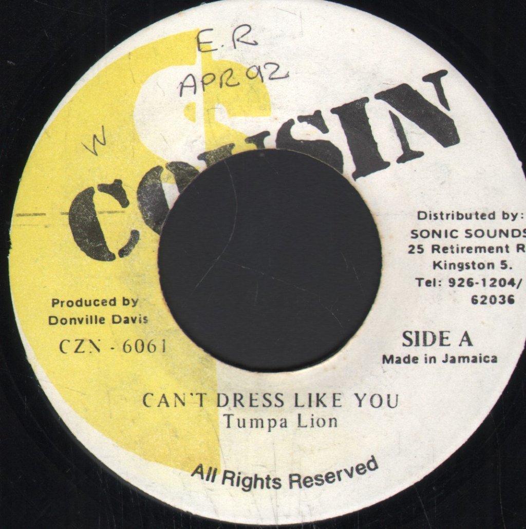 Tumpa Lion - Can't Dress Like You - 7 Inch