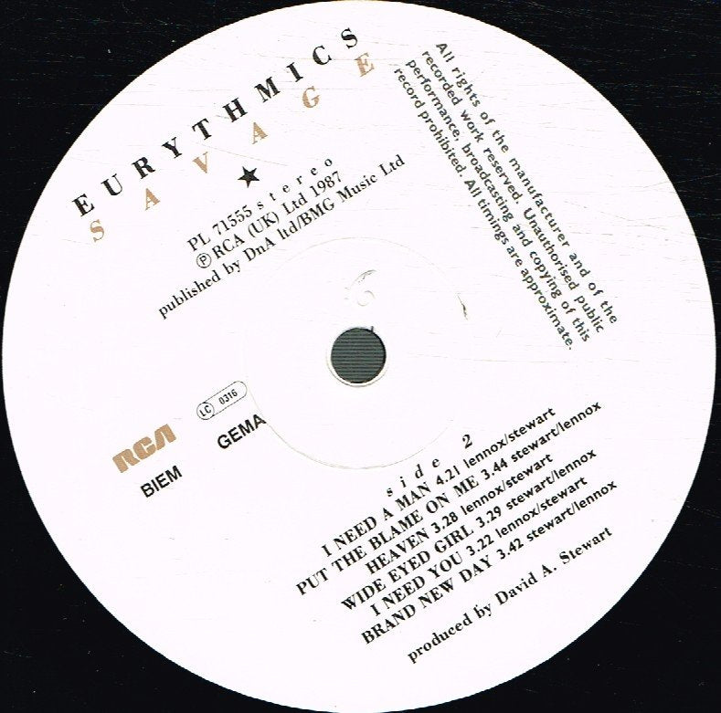 Eurythmics - Savage - Lp