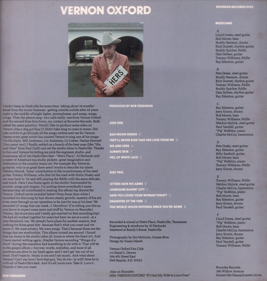 Vernon Oxford - His And Hers - Lp