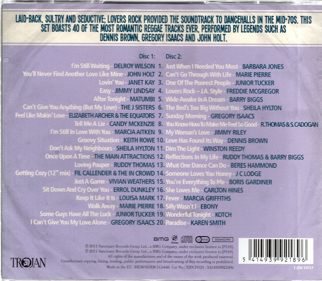 Various Artists - Trojan Presents Lovers Rock - Double Cd
