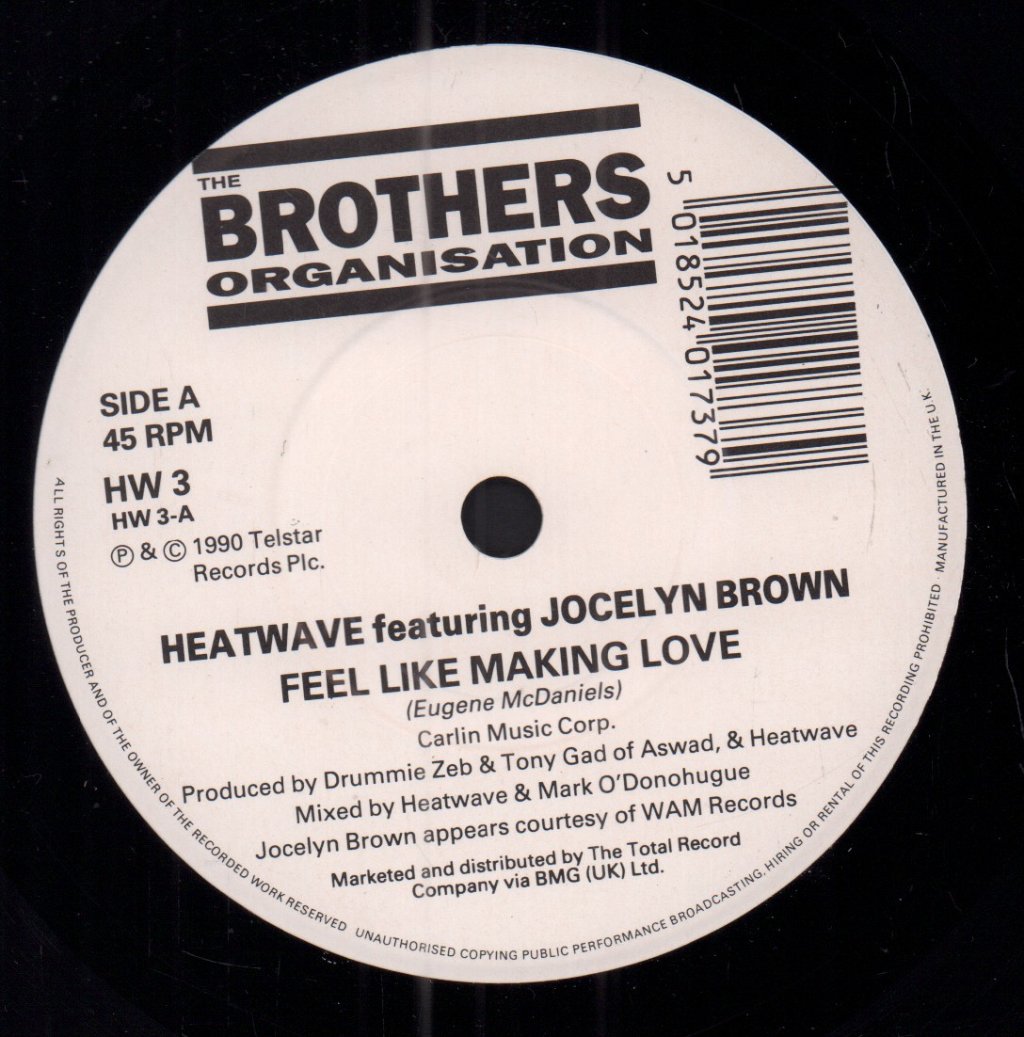 Heatwave - Feel Like Making Love - 7 Inch