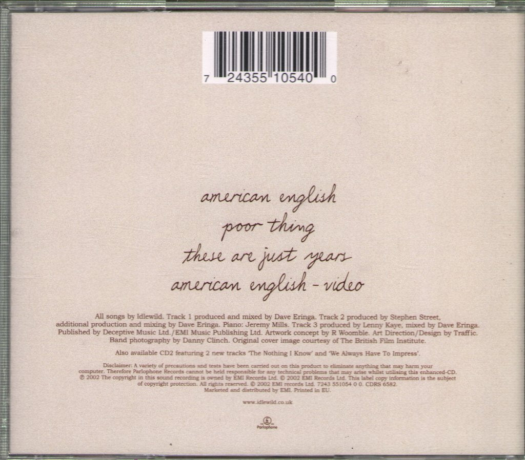 Idlewild - American English - Cd