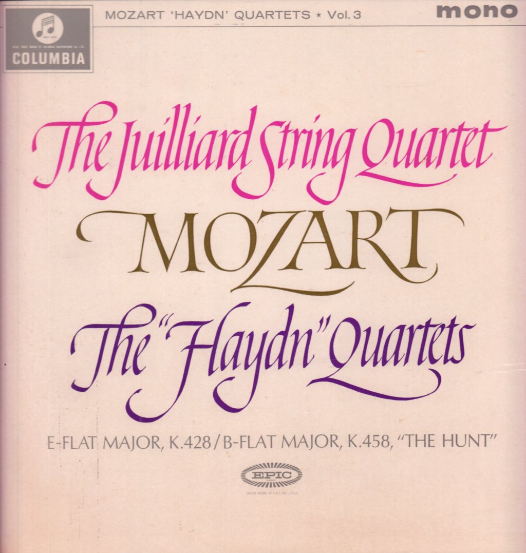 Juilliard String Quartet - mozart haydn quartets vol.3 - Lp