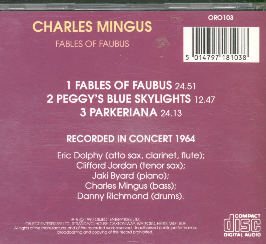 Charles Mingus - Fables Of Faubus - Cd