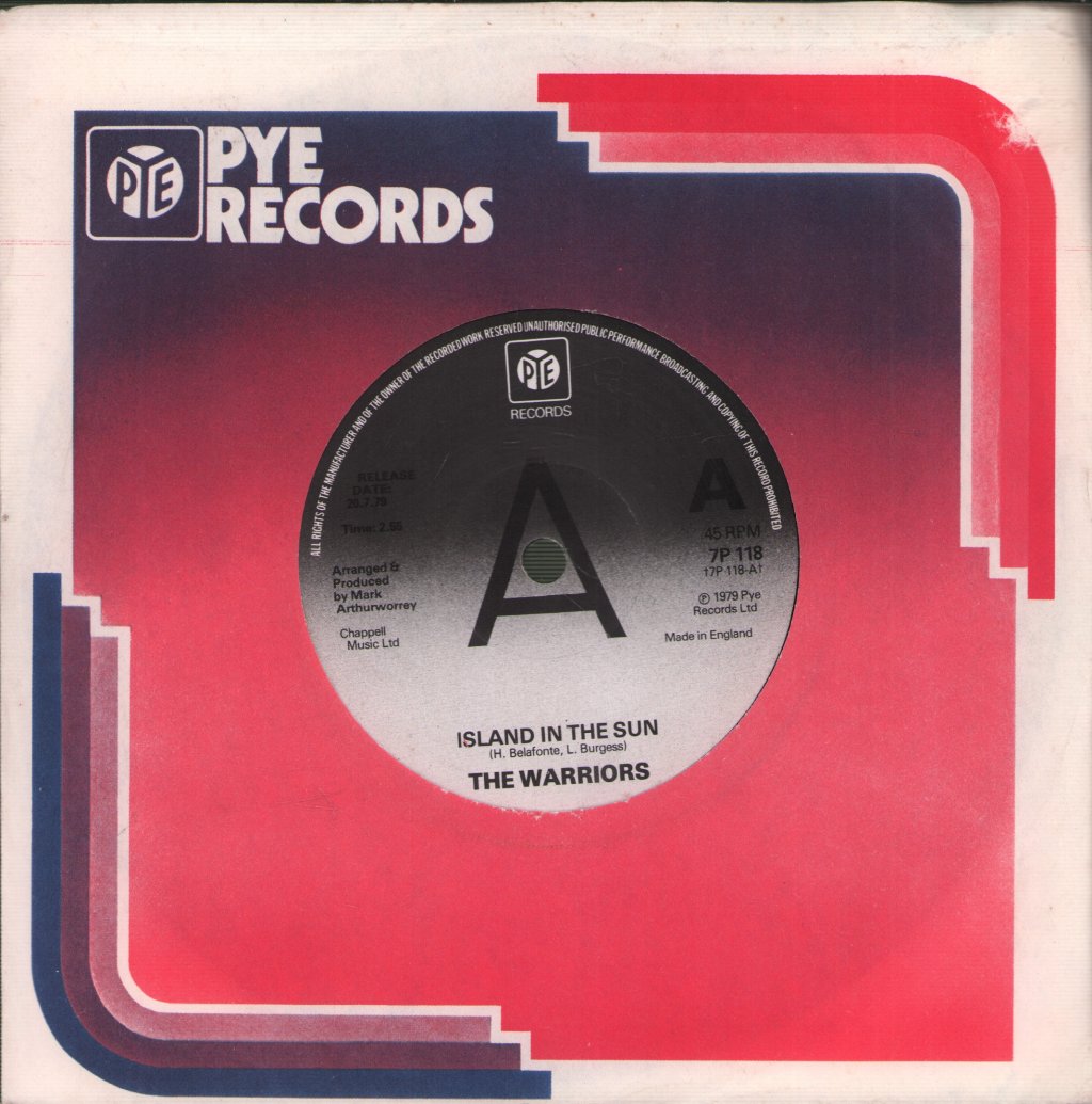 Warriors (70'S Pop) - Island In The Sun - 7 Inch