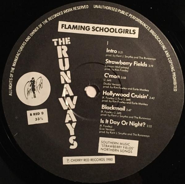 runaways with cherie currie - Flaming Schoolgirls - Lp
