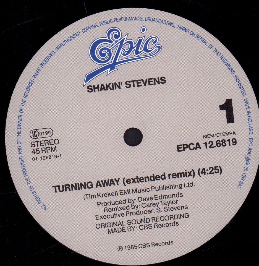 Shakin Stevens - Turning Away - 12 Inch