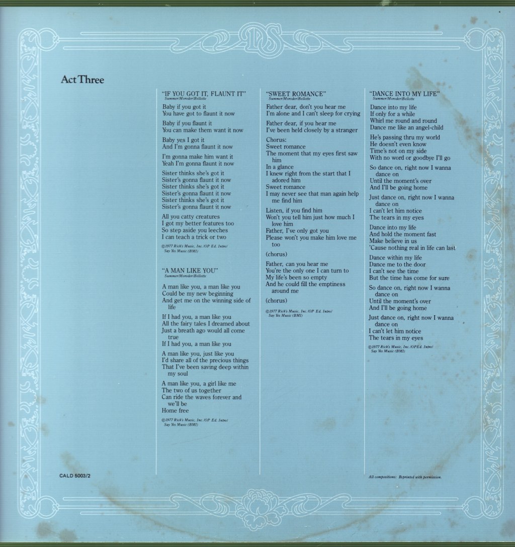 Donna Summer - Once Upon A Time - Double Lp