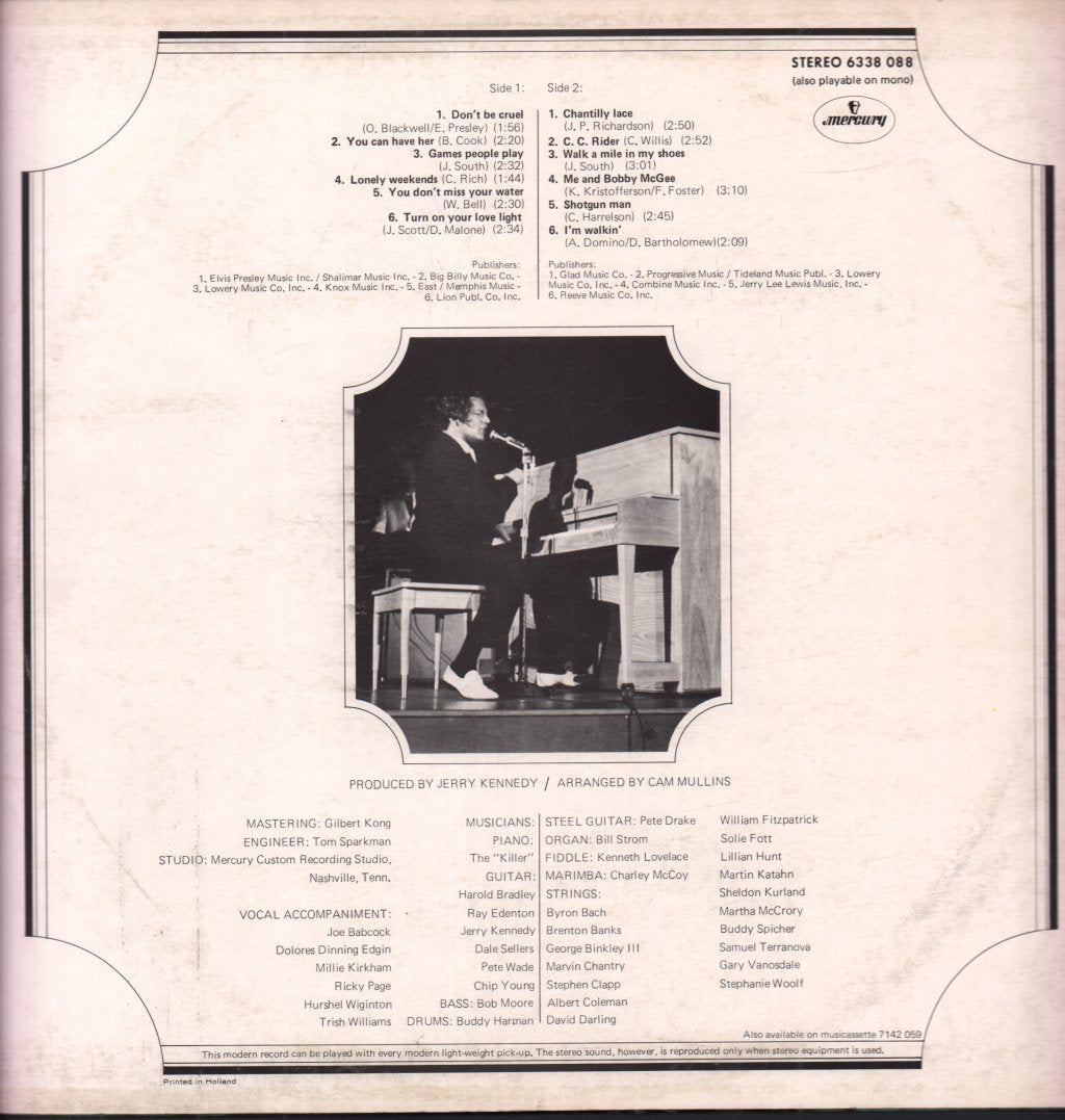 Jerry Lee Lewis - "Killer" Rocks On - Lp