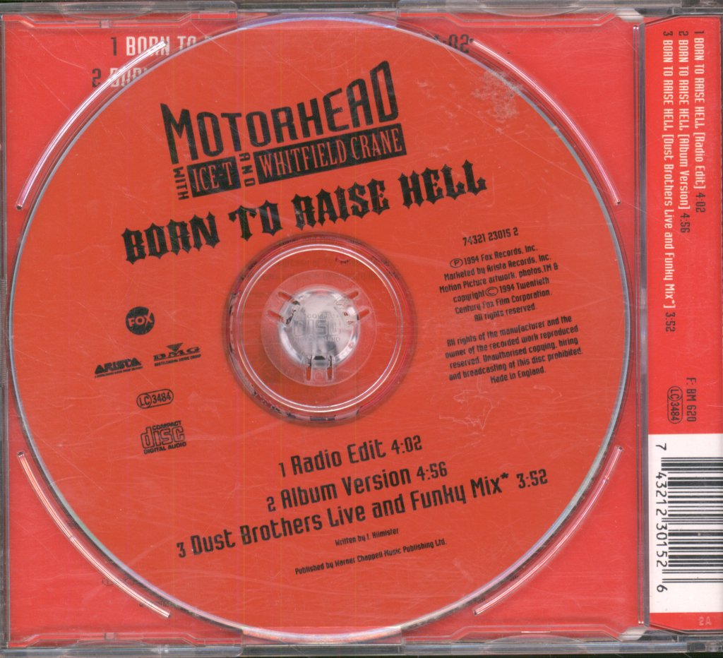 Motorhead With Ice-T And Whitfield Crane - Born To Raise Hell - Cd