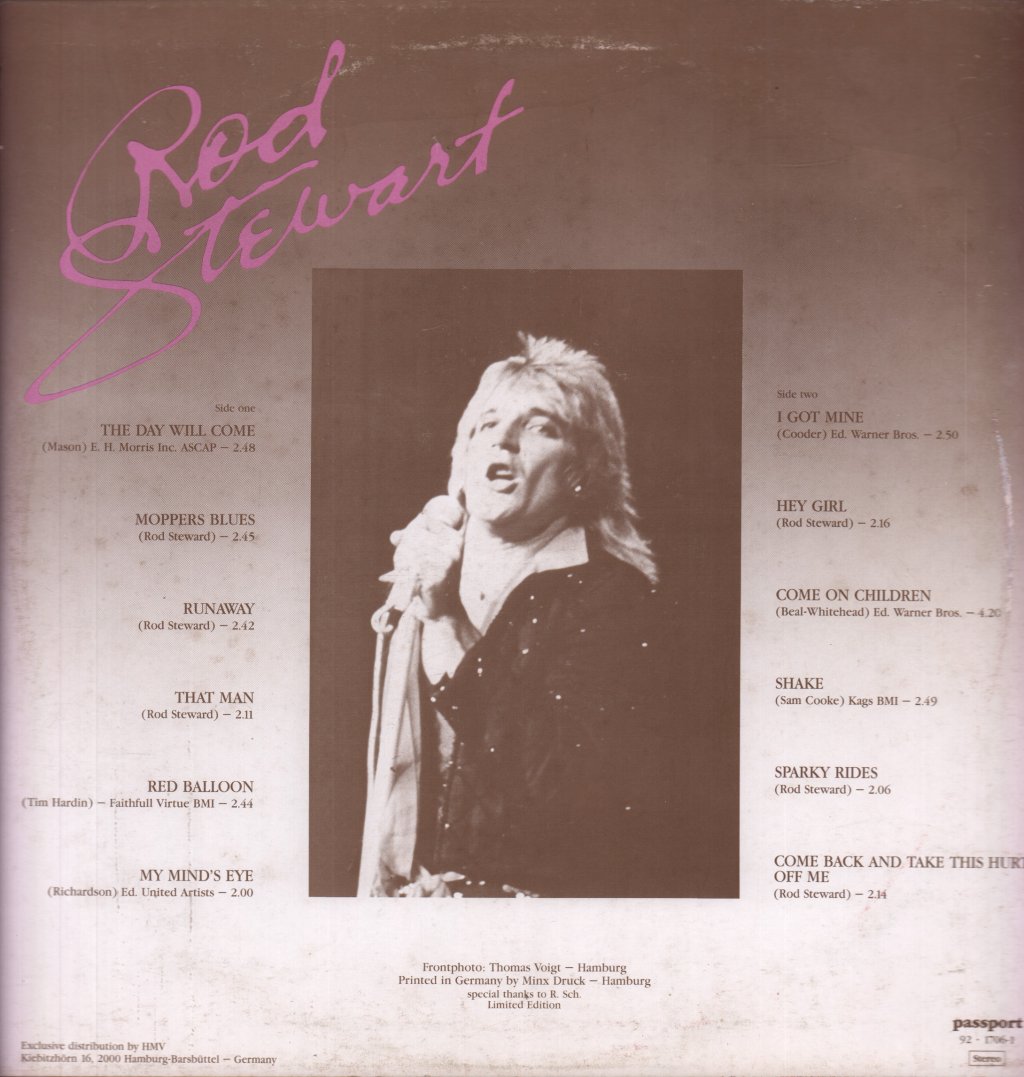 Rod Stewart - A Part Of My Life - Lp