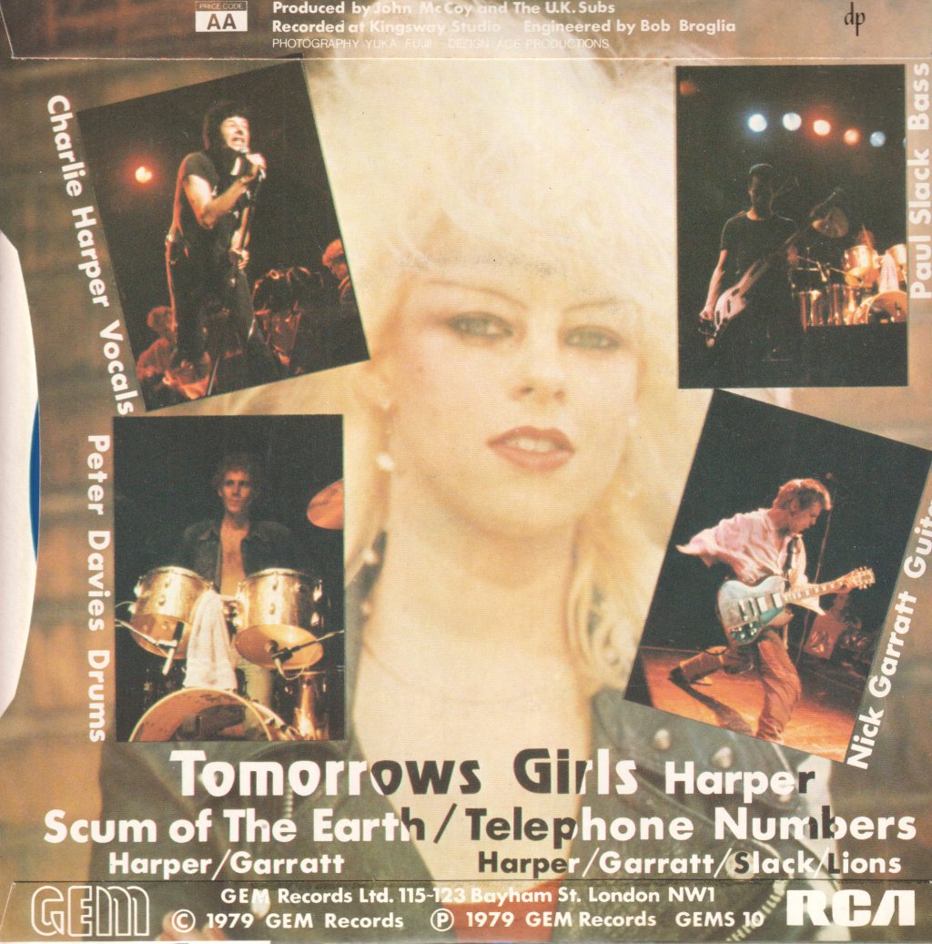UK Subs - Tomorrows Girls - 7 Inch