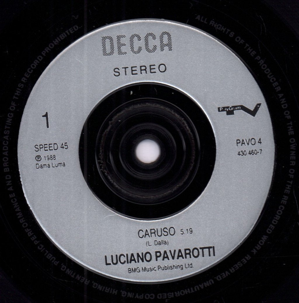 Luciano Pavarotti - Caruso - 7 Inch