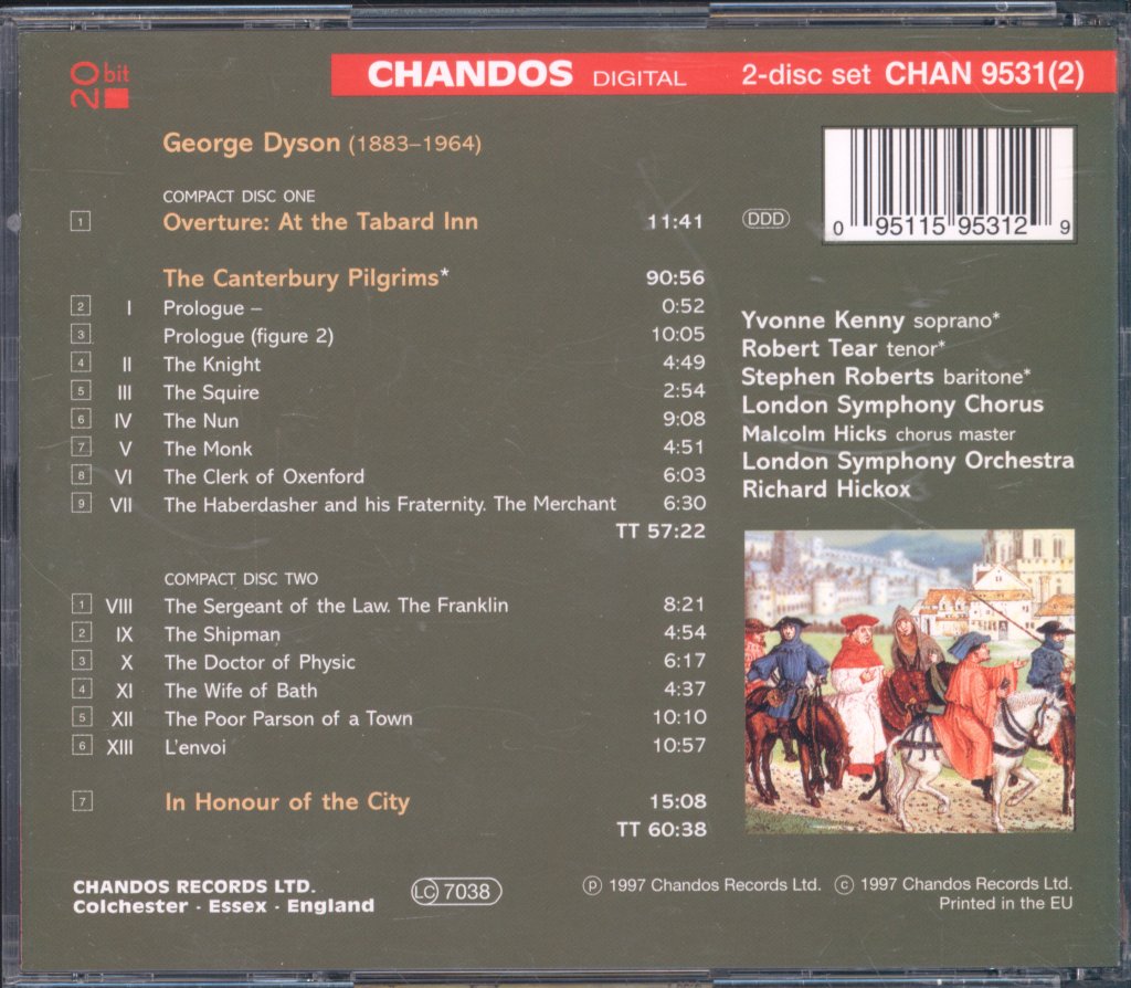 London Symphony Orchestra, Richard Hickox - Georges Dyson - Canterbury Pilgrims - Double Cd