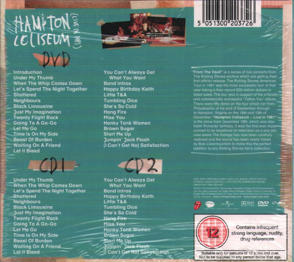 Rolling Stones - Hampton Coliseum (Live In 1981) - Cd Set
