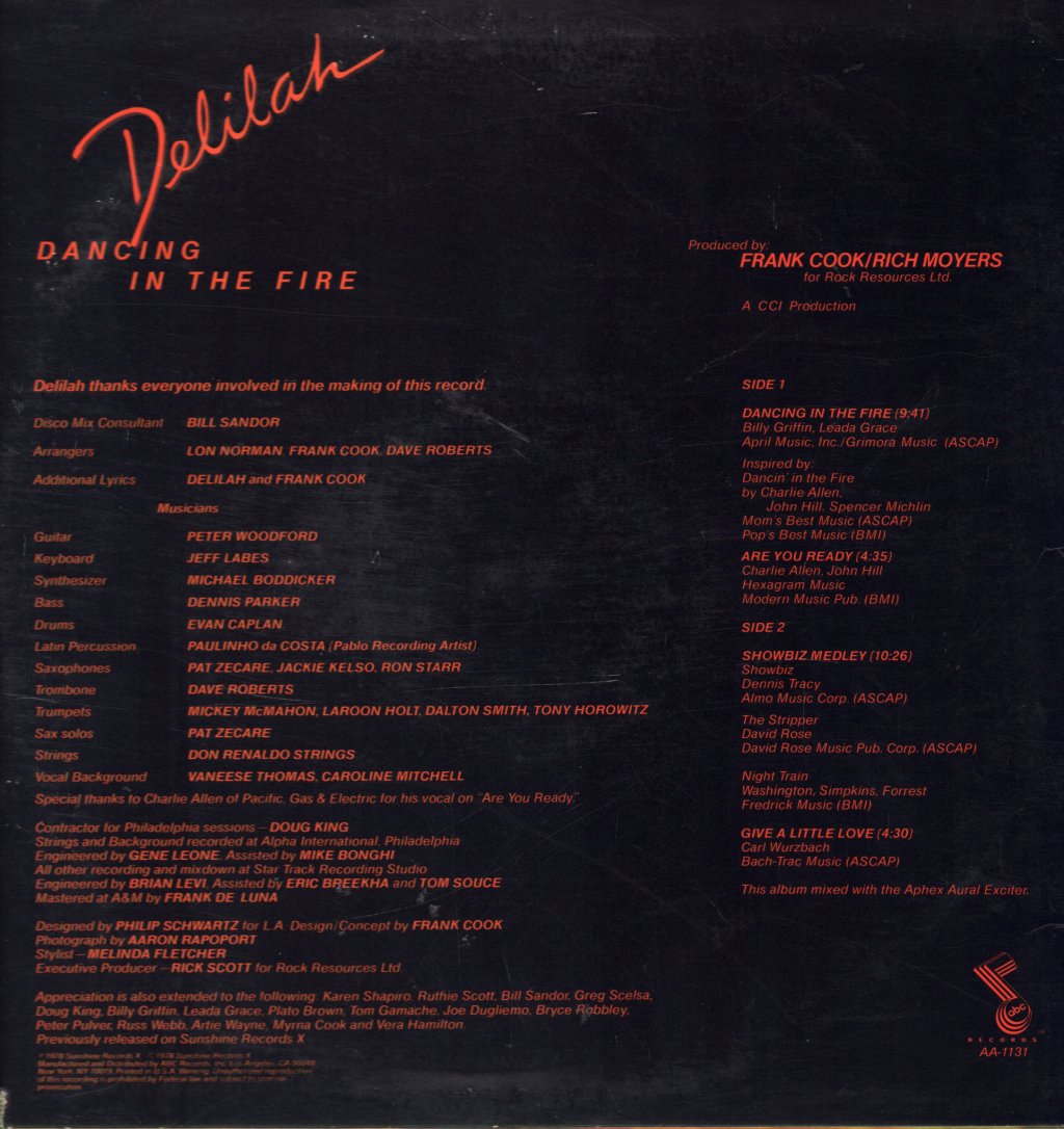 Delilah - Dancing In The Fire - Lp