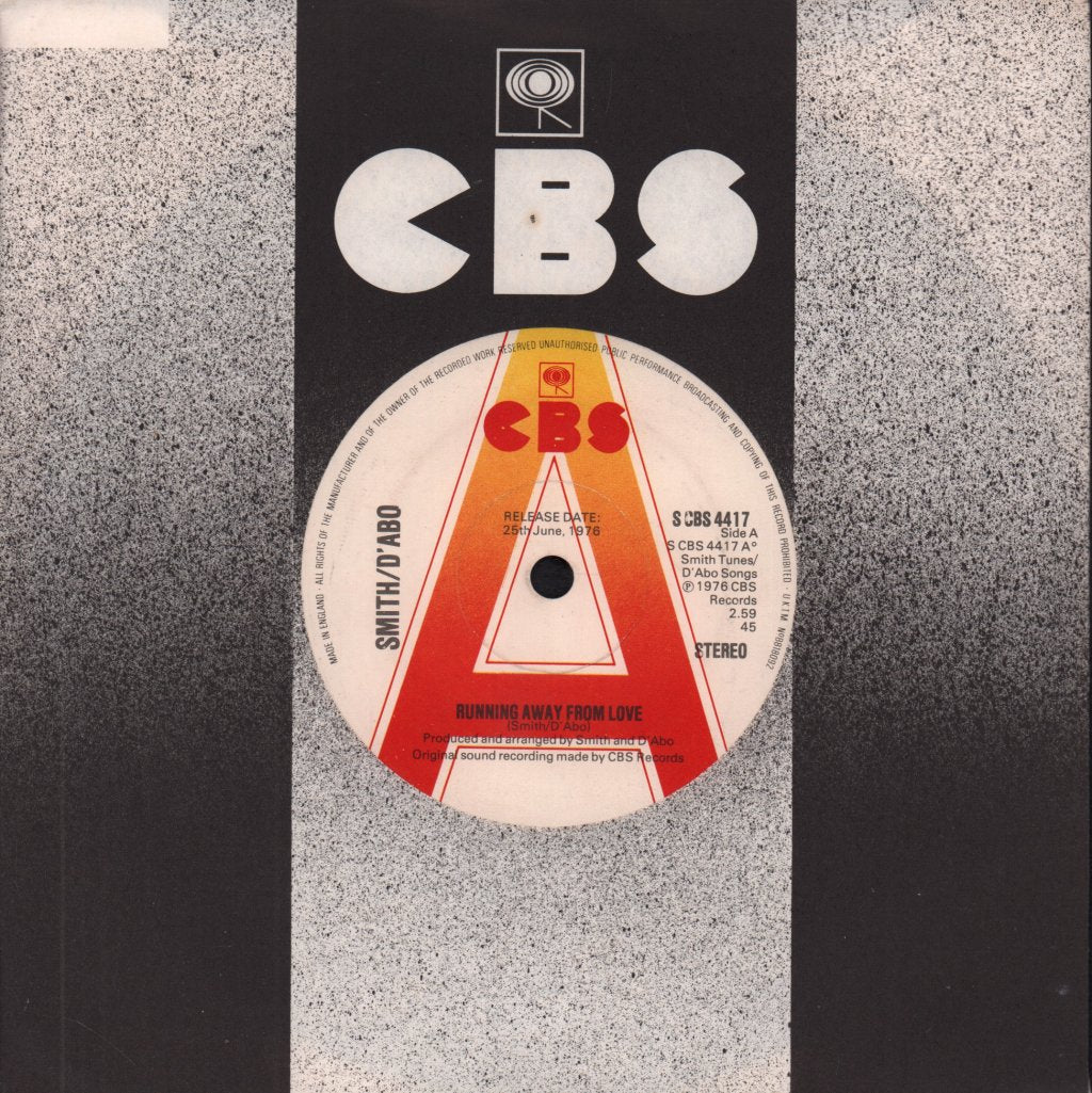 Smith And D'abo - Running Away From Love - 7 Inch