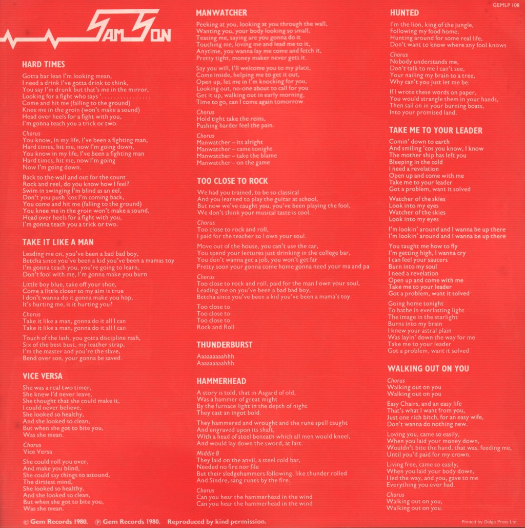 Samson (Nwobhm/Metal Group) - Head On - Lp
