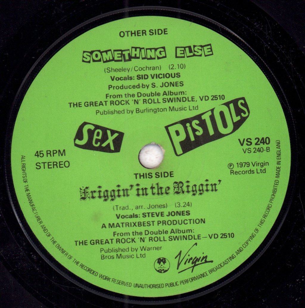Sex Pistols - Something Else - 7 Inch
