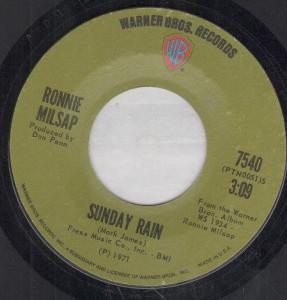 Ronnie Milsap - Sunday Rain - 7 Inch
