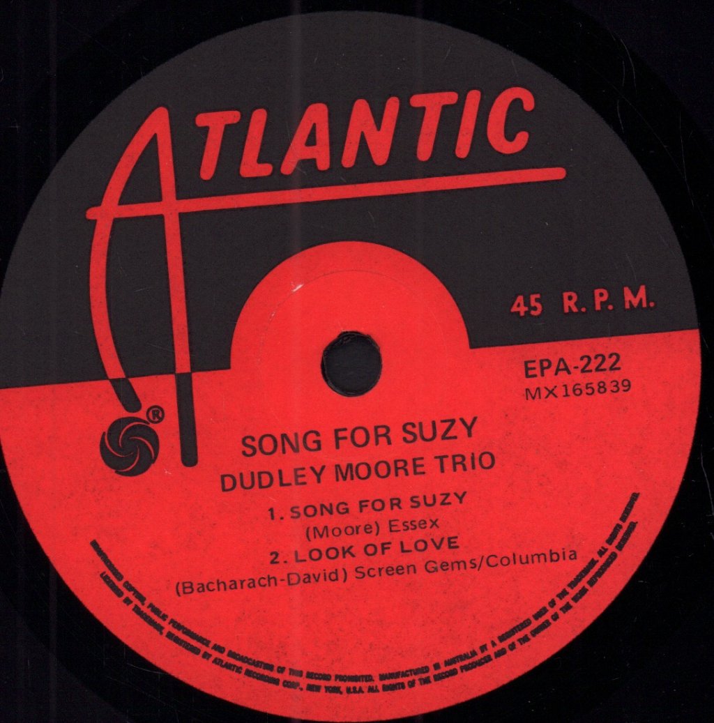 Dudley Moore Trio - Song For Suzy - 7 Inch