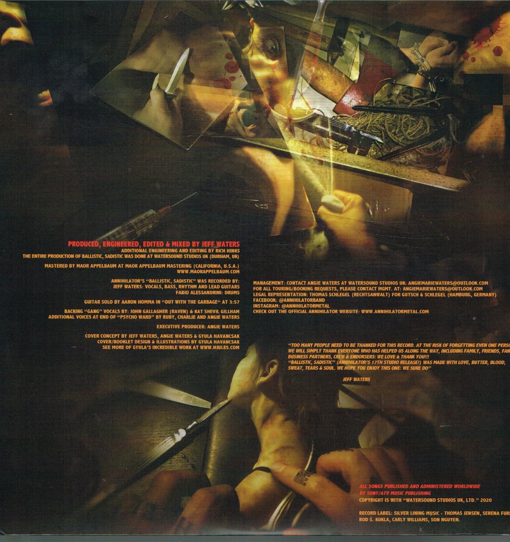 Annihilator - Ballistic, Sadistic - Lp