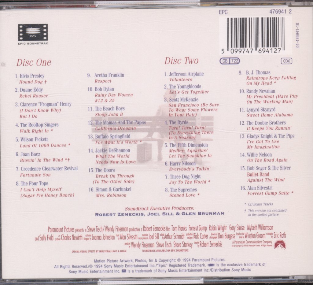 Various Artists - Forrest Gump (The Soundtrack) - Double Cd