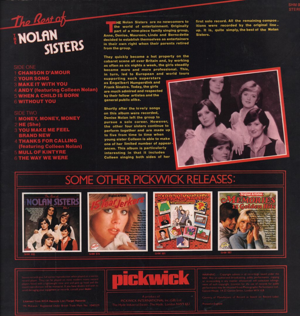 Nolan Sisters - Best Of Vol 2 - Lp