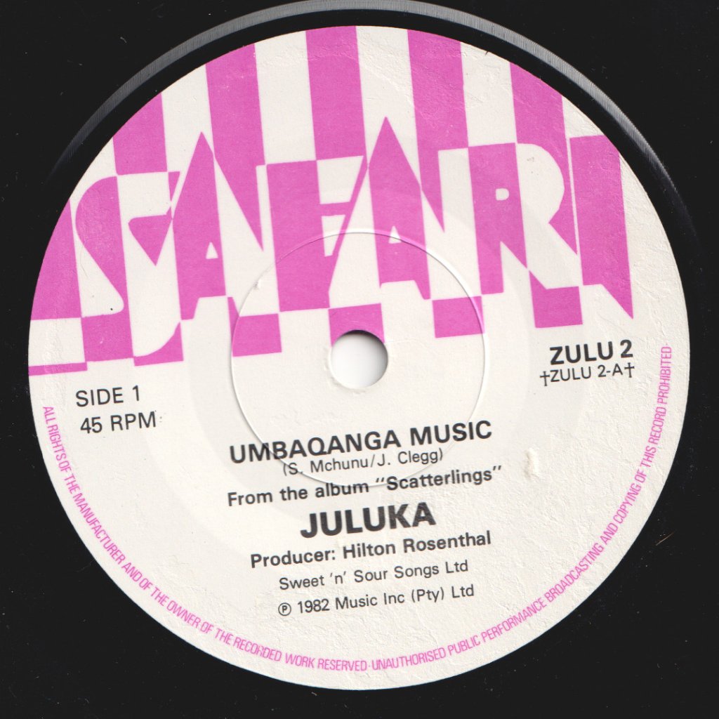 Juluka - Umbaqanga Music - 7 Inch