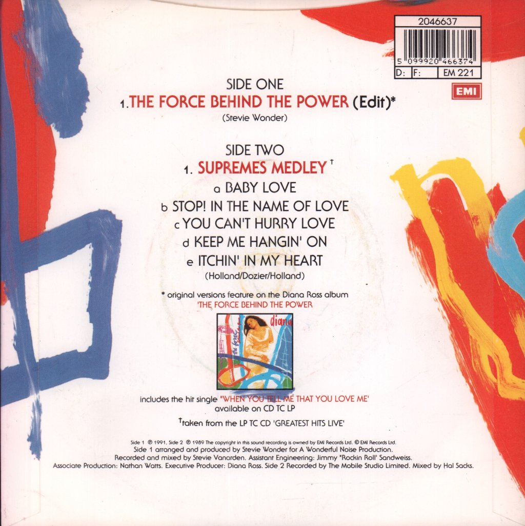 Diana Ross - Force Behind The Power - 7 Inch