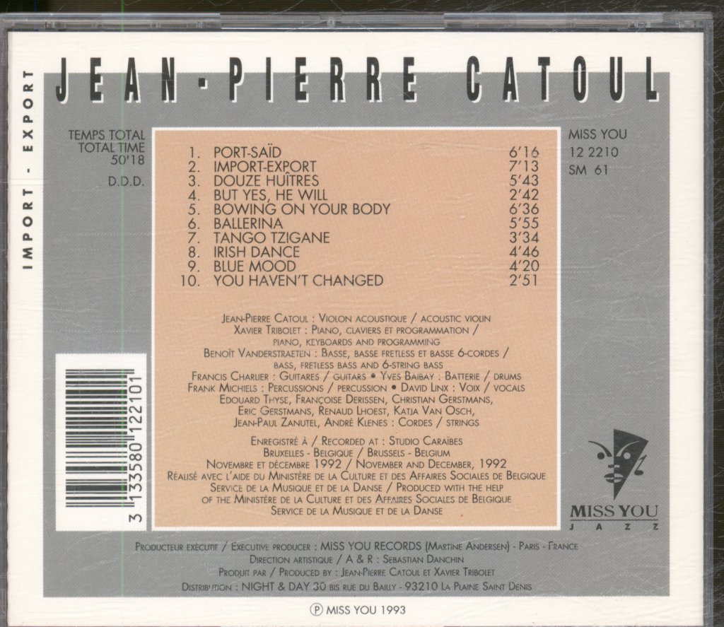 Jean-Pierre Catoul - Import - Export - Cd