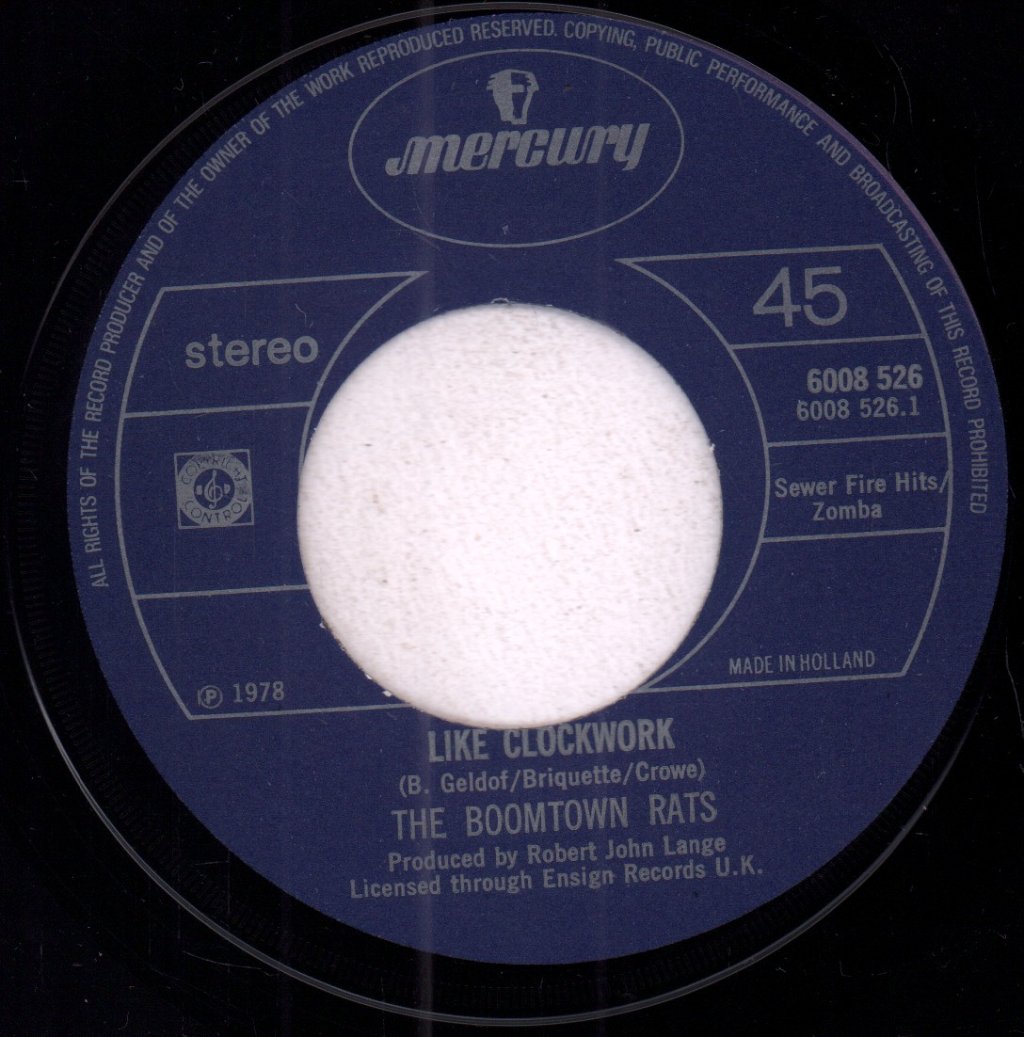 Boomtown Rats - Like Clockwork - 7 Inch