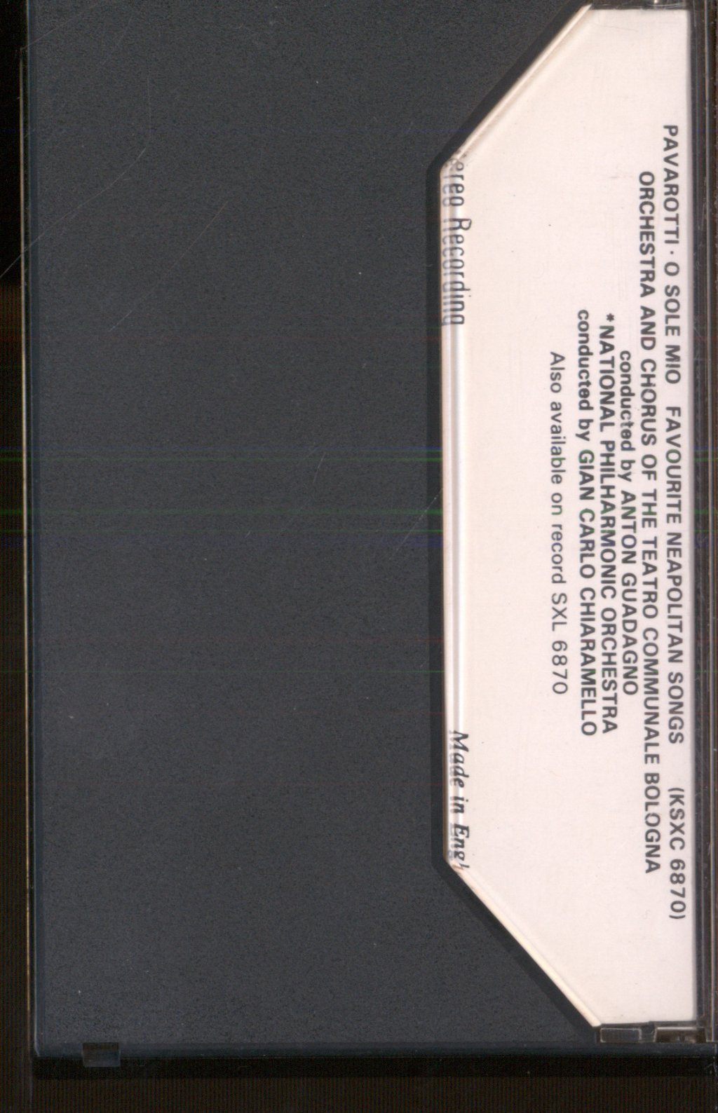Luciano Pavarotti - O Sole Mio Favourite Neapolitan Songs - Cassette